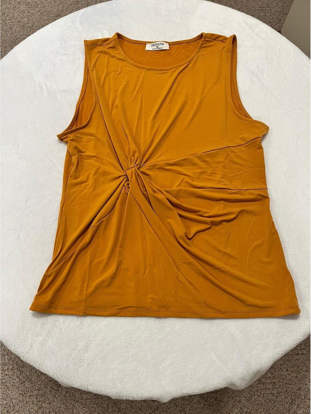 Zenana Yellow/Orange Tank Top - Size XL